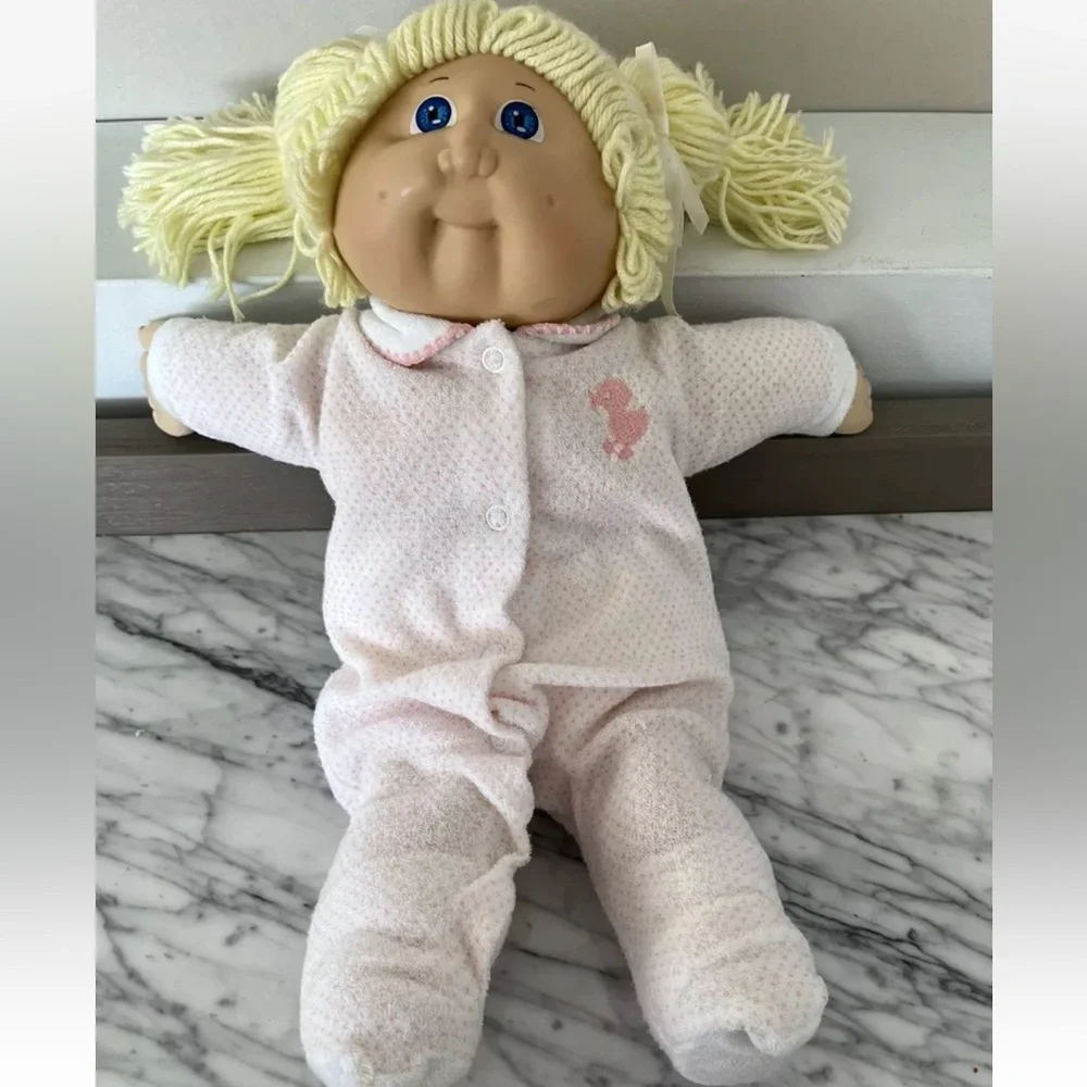 Cabbage Patch Kids Girl Doll Blonde Hair Blue Eyes HM 2 Dimples 1985 Vintage 80s